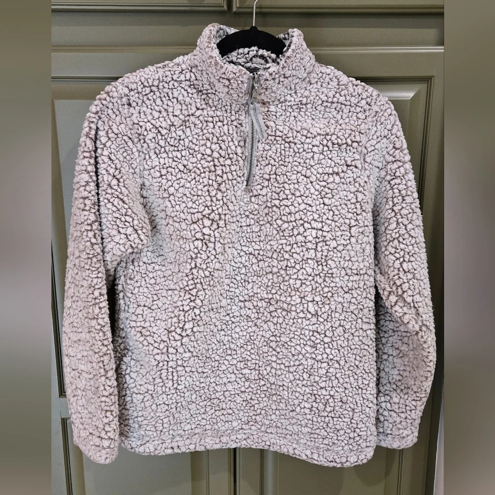 J. America Pullover sweater faux sherpa